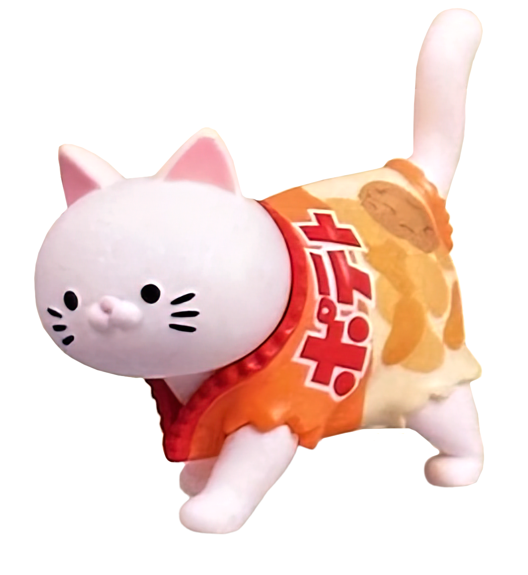 OKASHI NA KONEKO Gashapon Snack Cats Figures (NEW) FULL SET OF 6 - Qualia Japan