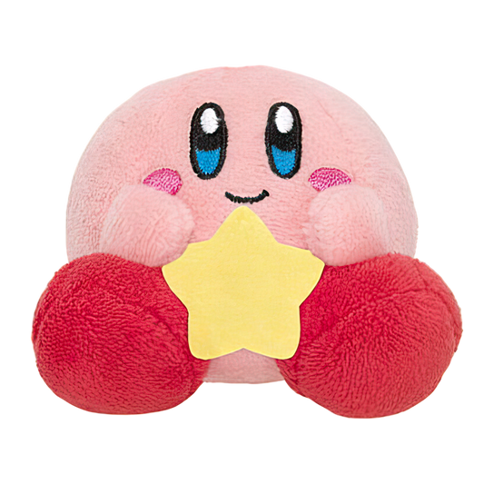 KIRBY WITH STAR - KIRBY'S DREAM LAND Gashapon Sitting Plush Mascot (NEW) USA