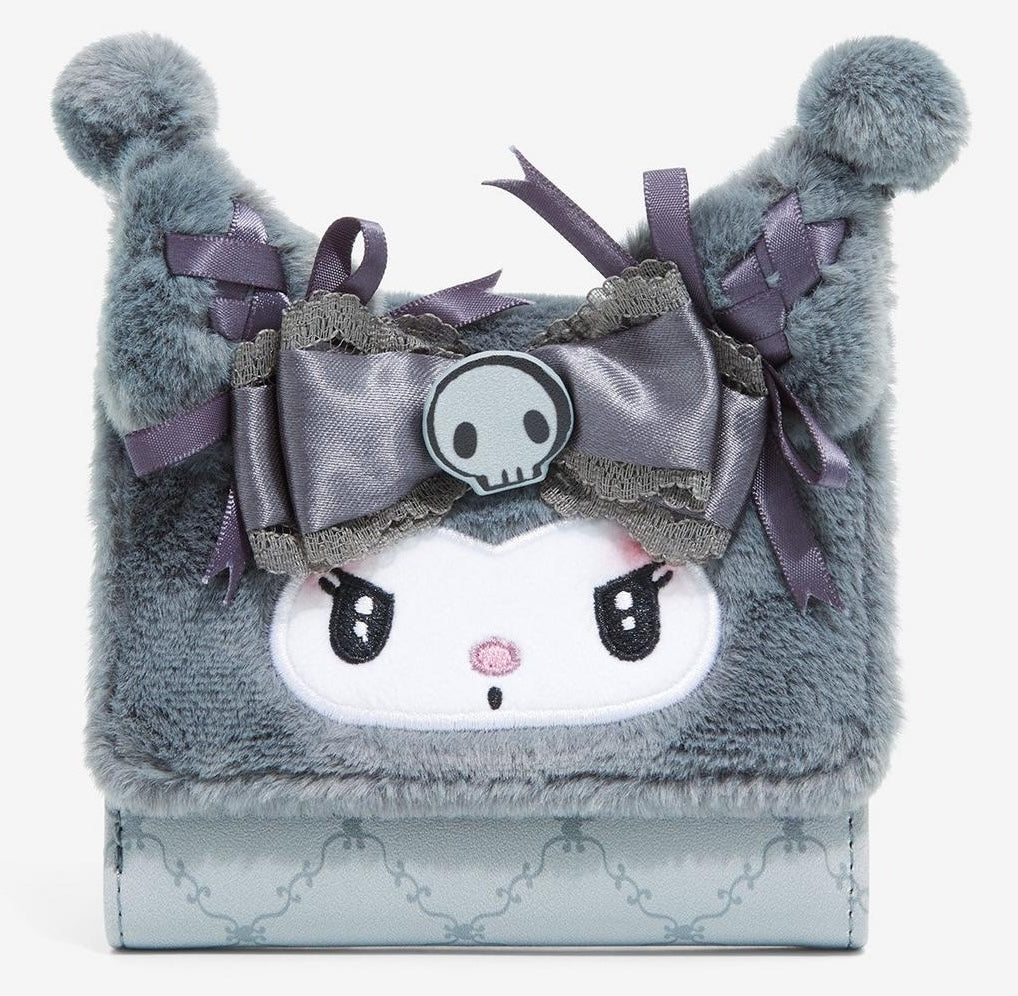 KUROMI x HER UNIVERSE Lolita Fuzzy Mini Wallet (NEW) Sanrio