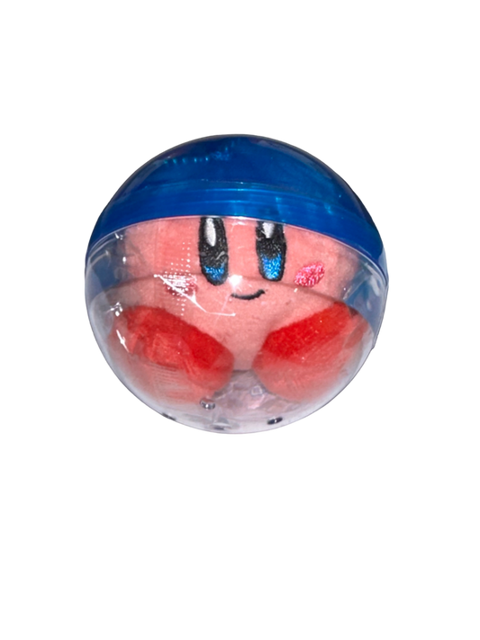 KIRBY SITTING DOWN - KIRBY'S DREAM LAND Gashapon Sitting Plush Mascot (NEW) USA