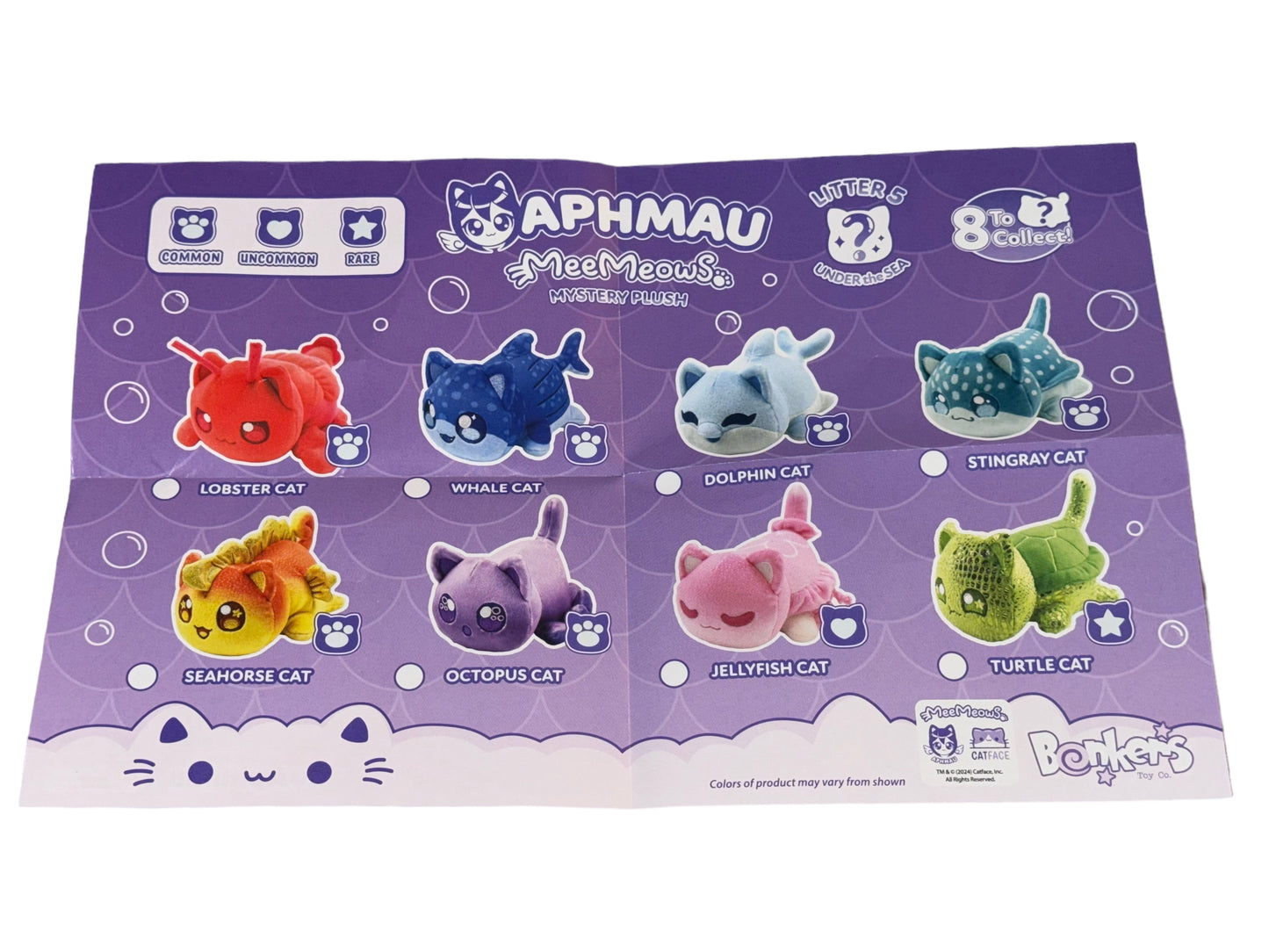 SEAHORSE CAT - MeeMeows Litter 5 from Aphmau (NEW) Under the Sea - Kitty Plushie!