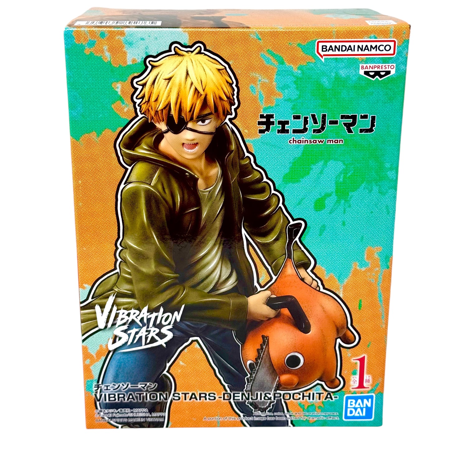 DENJI & POCHITA - Chainsaw Man Vibration Stars BANDAI Statue (NEW) USA Shipping