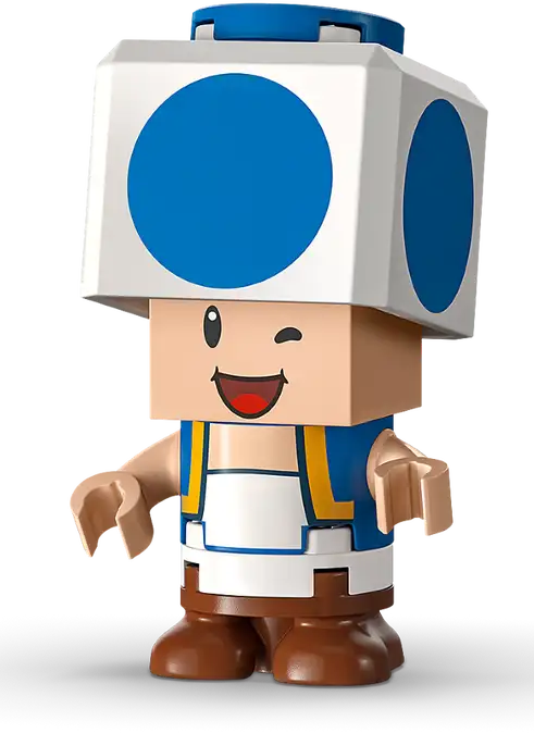 BLUE TOAD Winking Minifigure (LEGO Super Mario) NEW Unsealed / RARE From #71419