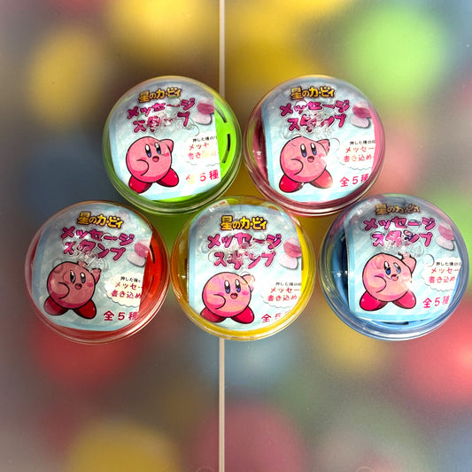 KIRBY STAMPS Gashapon Collection - Office & Memo (NEW) FULL COLLECTION - All 5!