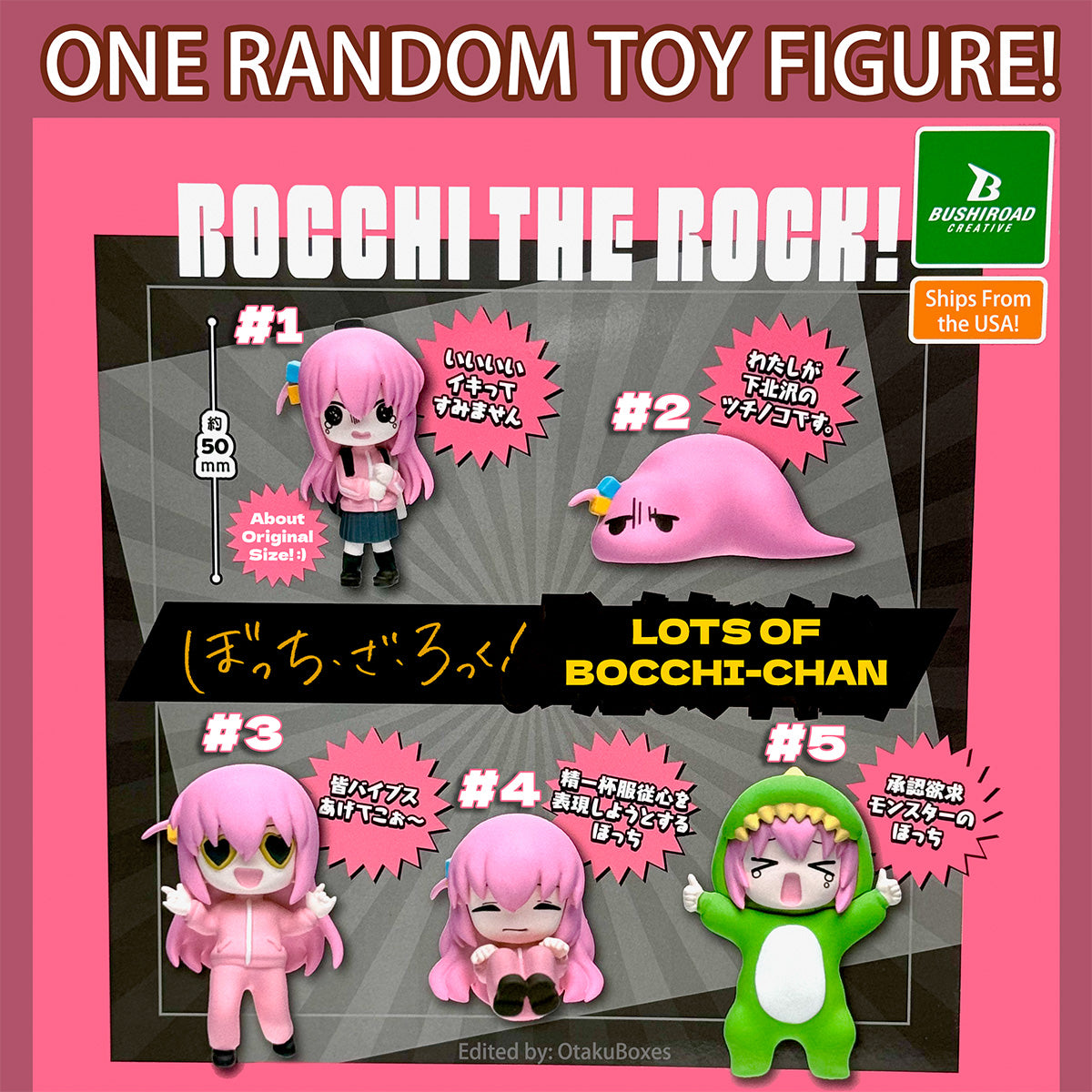 Bocchi the Rock - A Lot Of Bocchi-Chan Gashapon (NEW) Bushiroad - ONE RANDOM TOY