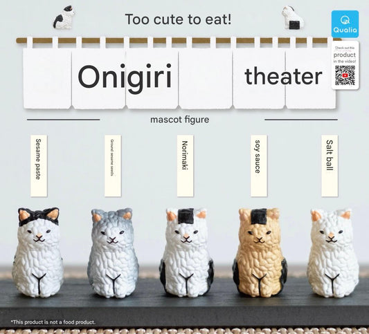 ONIGIRI RICE CATS - Theater Mascot Figures Qualia Gashapon (NEW) Gacha Capsules