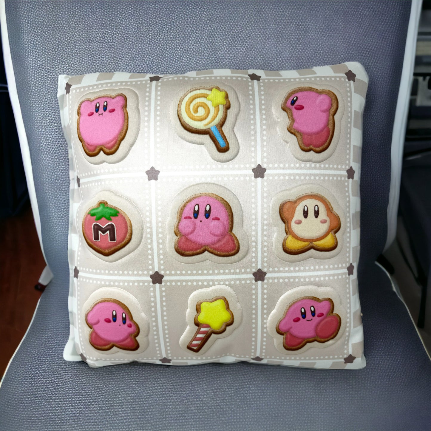 KIRBY Pupupu Sweet Shop Large Puffy Cushion / Pillow (BRAND NEW) Limited 3D Type