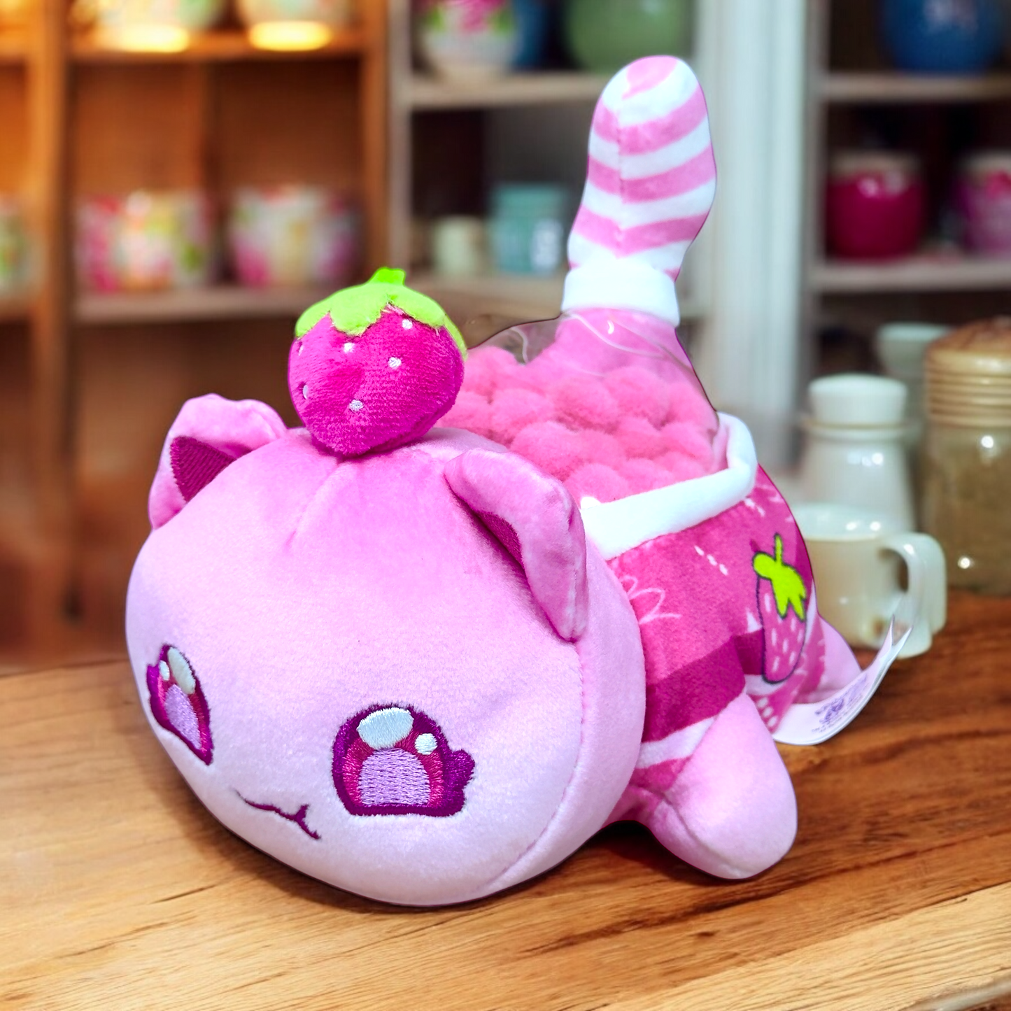 STRAWBERRY BOBA CAT - Carnival Treats MeeMeows 5" Aphmau (NEW) ULTRA RARE Plush