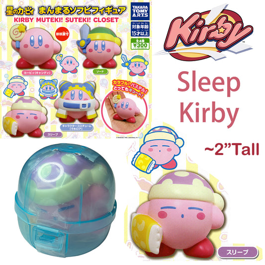 SLEEPY KIRBY - KIRBY Suteki! Muteki! Closet Collection LARGE GASHAPON (NEW)