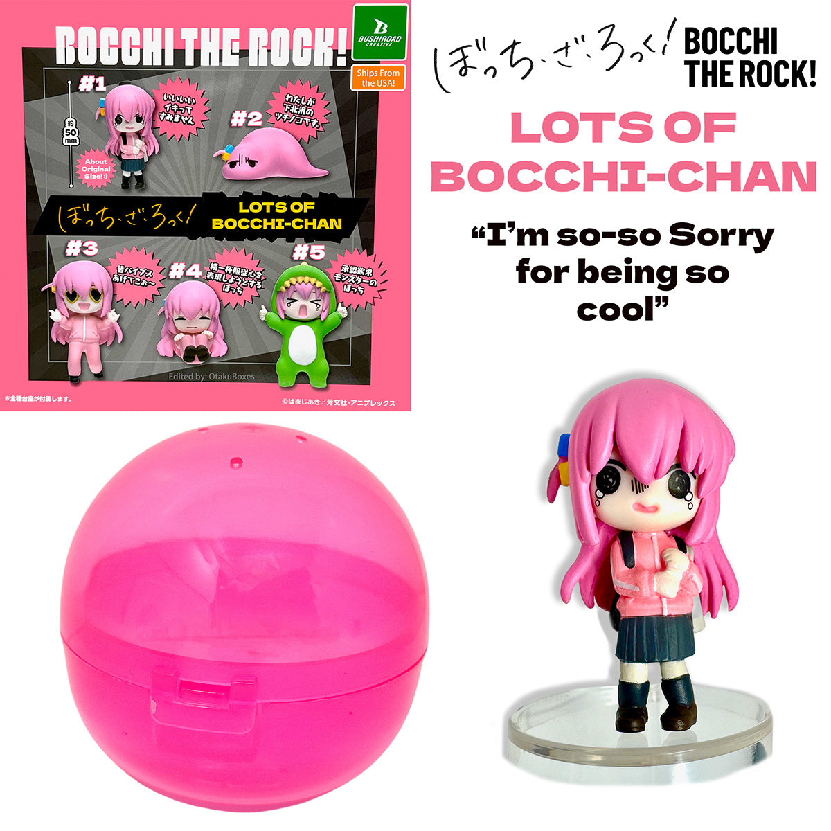 So Sorry For Being So Cool A Lot Of Bocchi-Chan Gashapon #1 (NEW) Bushiroad Toy