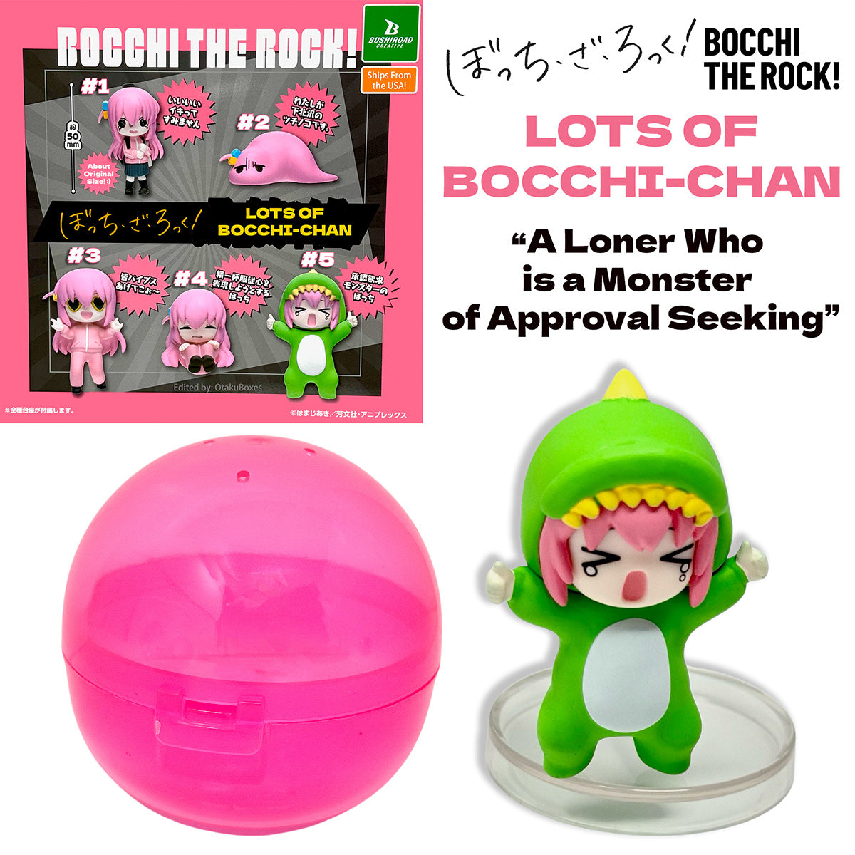 KAIJU MONSTER - Bocchi the Rock - A Lot Of Bocchi-Chan Gashapon #5 (NEW) FIGURE