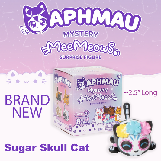SUGAR SKULL CAT - MeeMeows Mystery Cat Figure from Aphmau (NEW) Litter 2