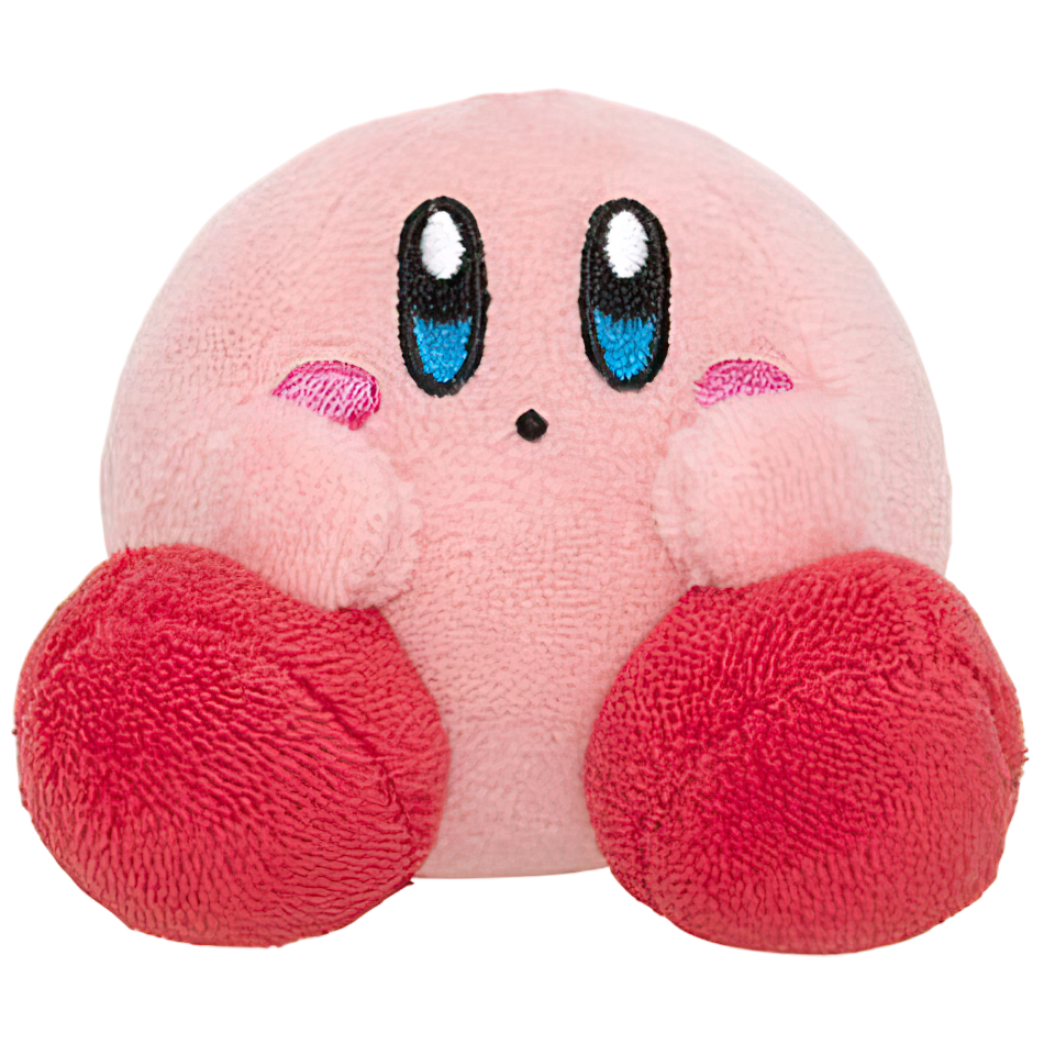 KIRBY HANDS ON FEET - KIRBY'S DREAM LAND Gashapon Sitting Plush Mascot (NEW) USA