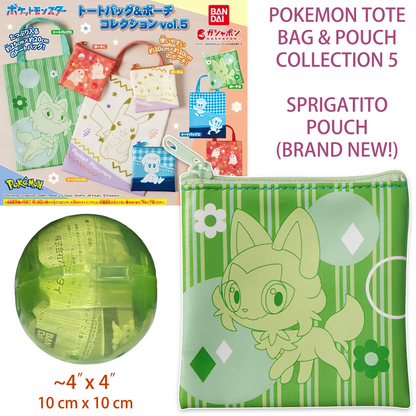 SPRIGATITO - Pokemon Pouch 4" x 4" Collection 5 BANDAI Gashapon (NEW) USA SHIP!