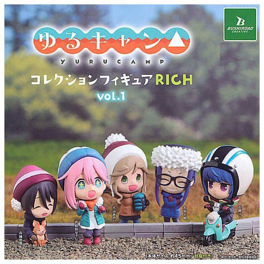 Yuru Camp / Laid-Back Camp Bushiroad - Gacha Figure RICH Vol. 1 (NEW, 2023) FULL SET of All 5!
