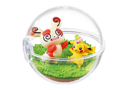 PIKACHU & SPINDA - Pokemon Terrarium Collection Happy Days RE-MENT #1 (NEW)