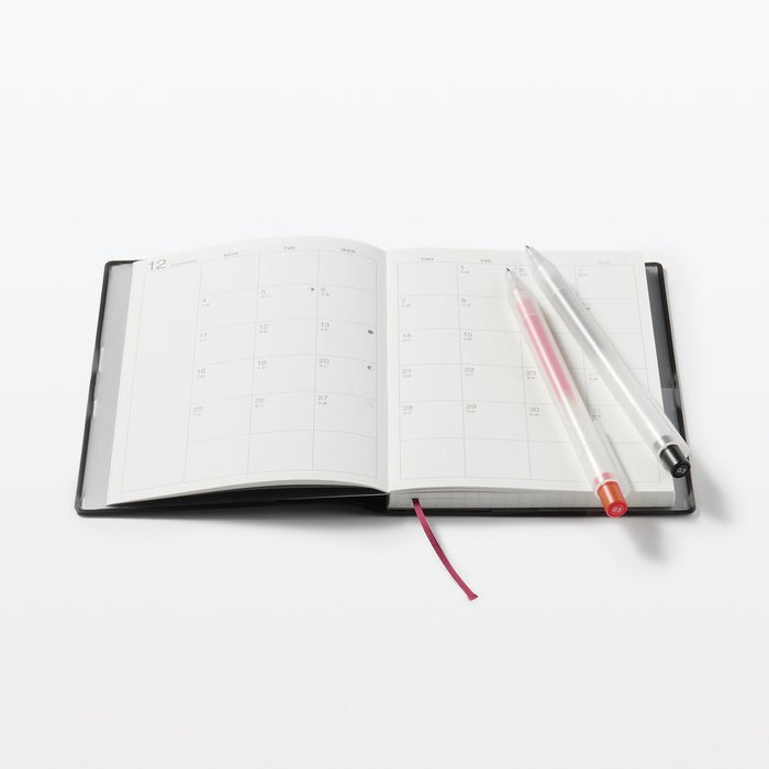 MUJI 2024 Monthly Weekly Yearly Planner DARK GRAY A5 (Starts December 23) USA