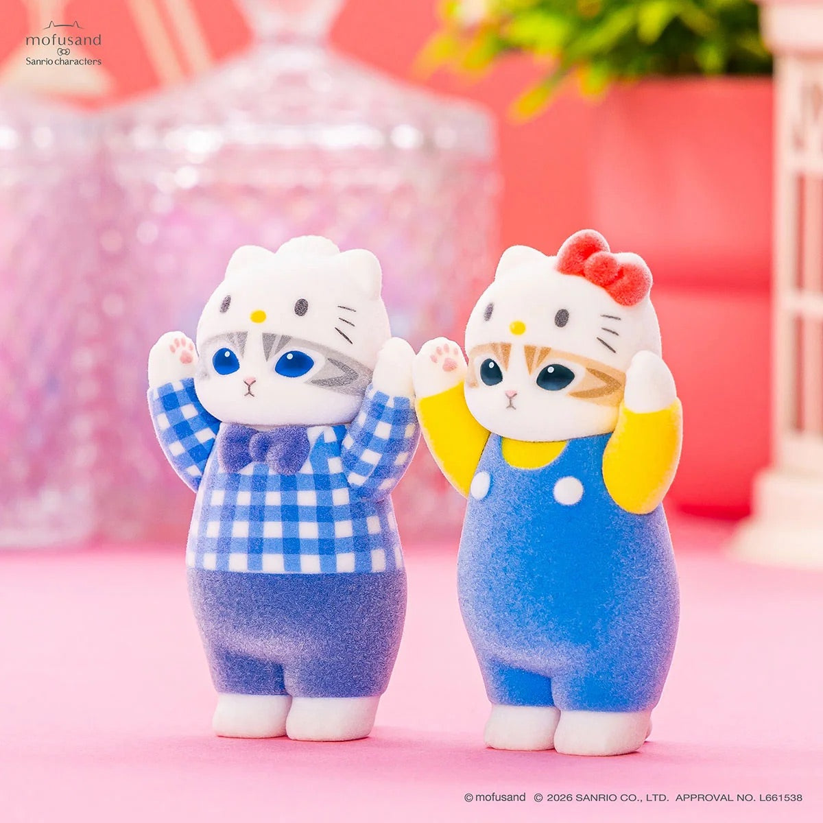 Mofusand x Sanrio Characters Mofumofu Flocked Figure Collection Vol. 1 Blind Box (NEW) [Sold Individually]
