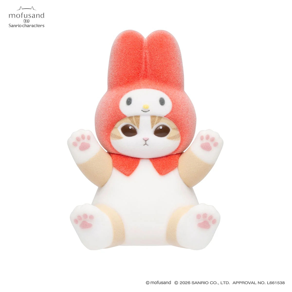 Mofusand x Sanrio Characters Mofumofu Flocked Figure Collection Vol. 2 Blind Box (NEW) [Sold Individually]