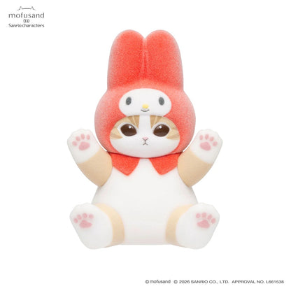 Mofusand x Sanrio Characters Mofumofu Flocked Figure Collection Vol. 2 Blind Box (NEW) [Sold Individually]