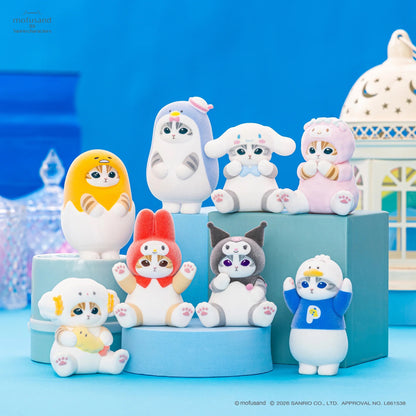 Mofusand x Sanrio Characters Mofumofu Flocked Figure Collection Vol. 2 Blind Box (NEW) [Sold Individually]
