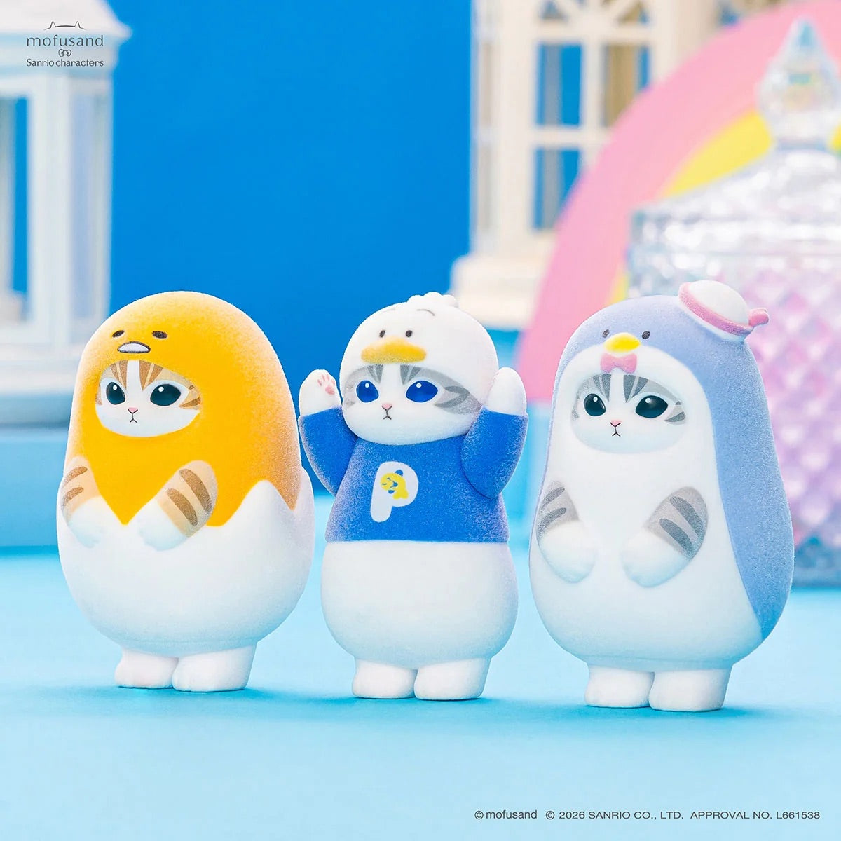 Mofusand x Sanrio Characters Mofumofu Flocked Figure Collection Vol. 2 Blind Box (NEW) [Sold Individually]
