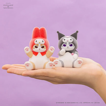 Mofusand x Sanrio Characters Mofumofu Flocked Figure Collection Vol. 2 Blind Box (NEW) [Sold Individually]