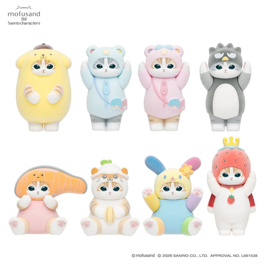Mofusand x Sanrio Characters Mofumofu Flocked Figure Collection Vol. 3 Blind Box (NEW) [Sold Individually] (Copy)