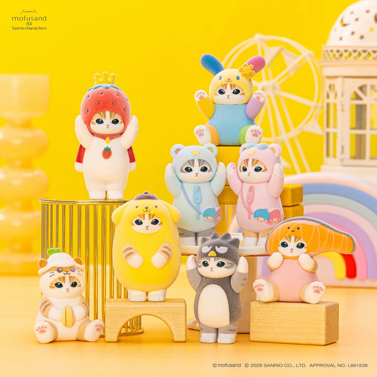 Mofusand x Sanrio Characters Mofumofu Flocked Figure Collection Vol. 3 Blind Box (NEW) [Sold Individually] (Copy)
