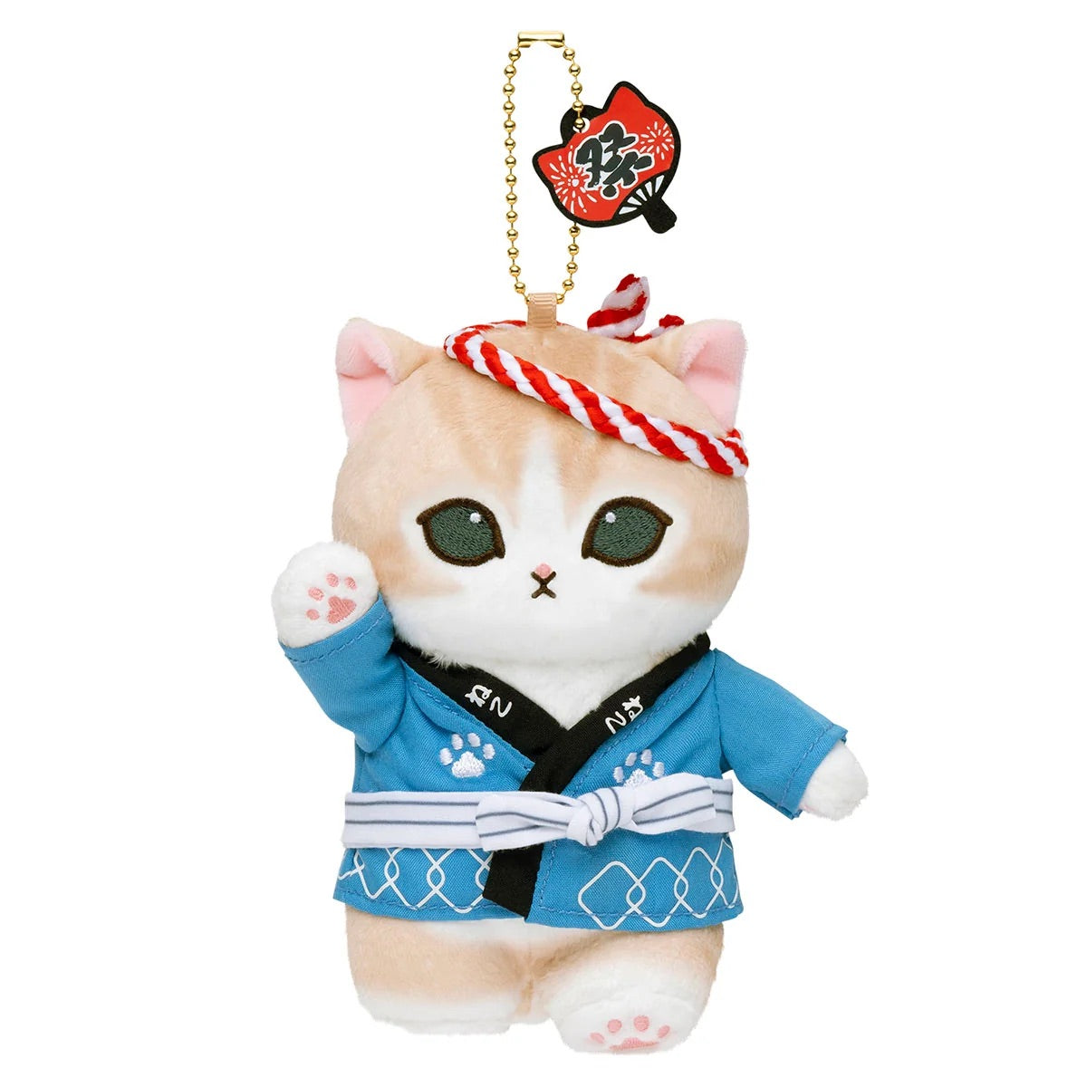 MOFUSAND Festival Danyan Mascot - 5.5" Blue Happy Cat Plush (NEW) USA Ship!