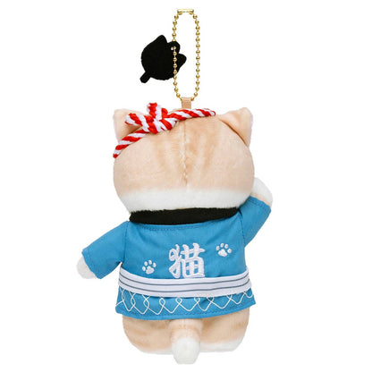 MOFUSAND Festival Danyan Mascot - 5.5" Blue Happy Cat Plush (NEW) USA Ship!