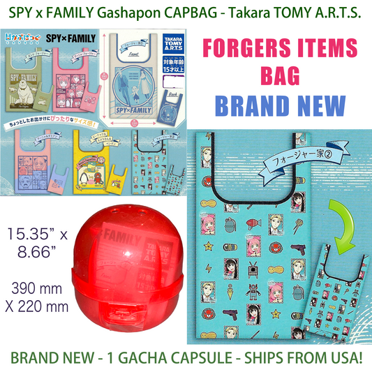 FORGERS ITEMS - SPY x FAMILY CAPBAG - SPYxFAMILY Gashapon TAKARA TOMY ARTS (NEW)