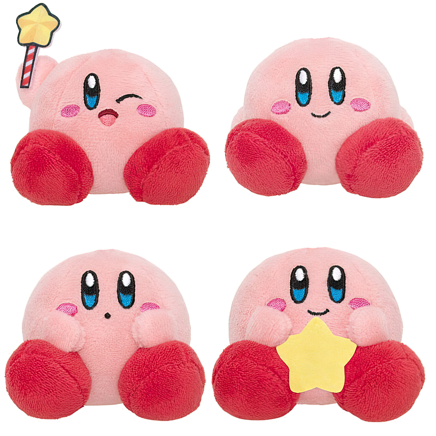 KIRBY'S DREAM LAND Sitting Stuffed Gashapon Plush Toy Mascots (NEW) FULL SET (4)