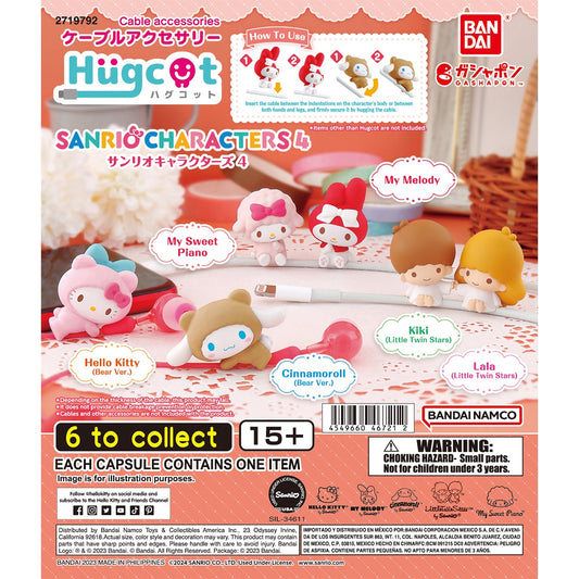 HUGCOT Sanrio Characters 4 - BanDai Gashapon Figures (NEW) COMPLETE SET OF 6!