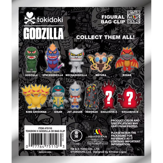 tokdoki x Godzilla Creatures Figural Bag Clip (NEW) [You Choose!]
