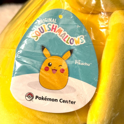 WINKING PIKACHU - 12" Squishmallow Exclusive (NEW) Pokemon Center 2023 - RARE
