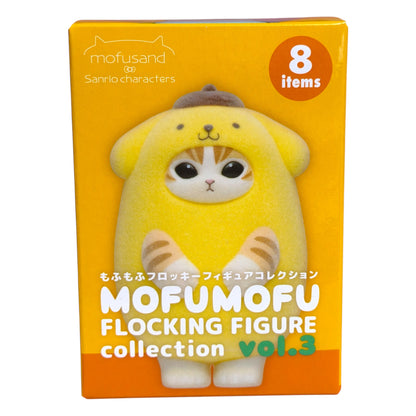 Mofusand x Sanrio Characters Mofumofu Flocked Figure Collection Vol. 3 Blind Box (NEW) [Sold Individually] (Copy)