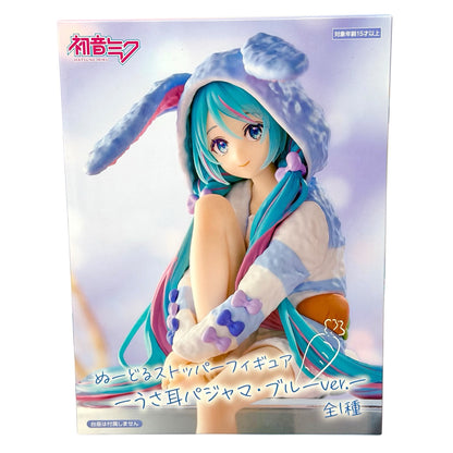 Hatsune Miku Bunny Ears in Blue Pajamas (Blue Version) FuRyu Noodle Stopper (NEW) 2025 Prize Figure