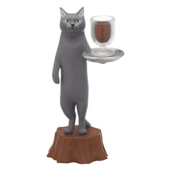 Cat Cafe gray cat serving cola