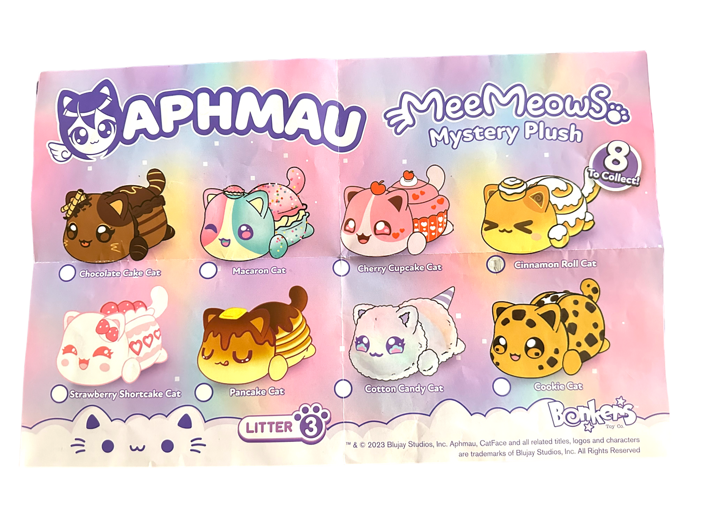 CHERRY CUPCAKE CAT - MeeMeows Litter 3 from Aphmau (BRAND NEW) Kitty Plushie!