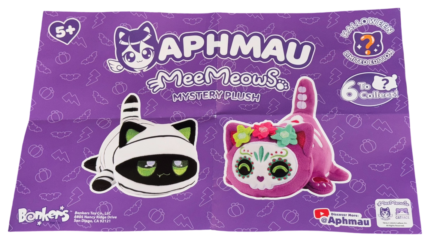 FRANKENSTEIN CAT - MeeMeows HALLOWEEN 6" Plush (NEW) 2024 Aphmau Mystery Plushie