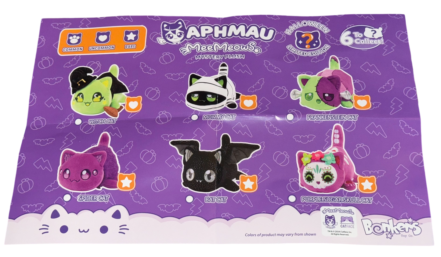 FRANKENSTEIN CAT - MeeMeows HALLOWEEN 6" Plush (NEW) 2024 Aphmau Mystery Plushie
