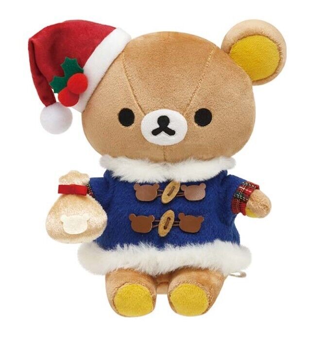 RILAKKUMA - Blue Jacket, Santa Hat, Bear Bag Holiday Town Christmas Plush (2023)