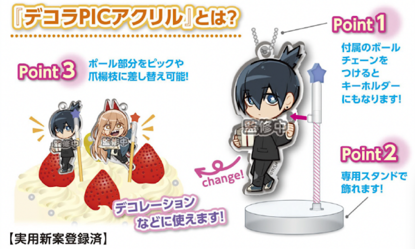 DENJI AKI & POWER - CHAINSAW MAN Decora PIC Figure STASTO STAND Gashapon (NEW)