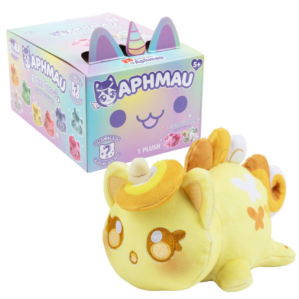 YELLOW UNICORN CAT - MeeMeows Limited Edition Aphmau Plush (NEW) RARE Kitty Toy