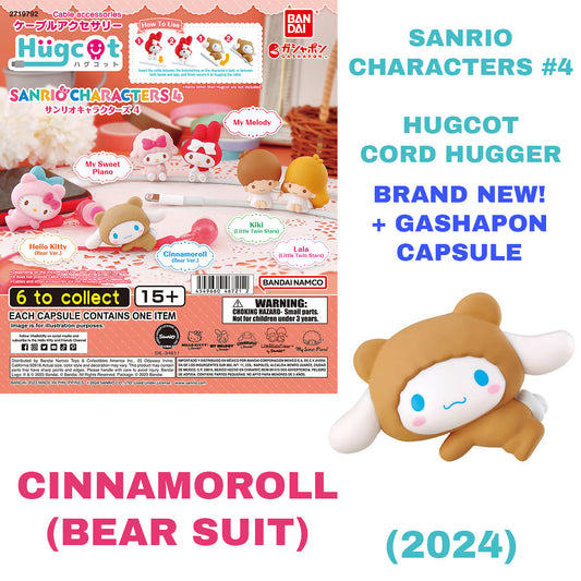 CINNAMOROLL Bear Suit - HUGCOT Sanrio Characters 4 BanDai Gashapon Figure (NEW)