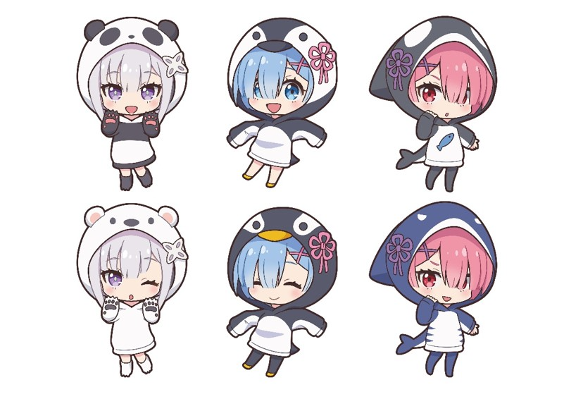 RE:Zero Shirokuro Black/White BUSHIROAD CREATIVE Gashapon (NEW) 1 RANDOM FIGURE!
