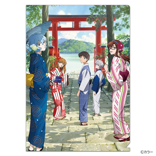 Evangelion Clear File / Five in Yukata, In front of the Torii - Limited Edition [Hakone Eva Ya Exclusive]