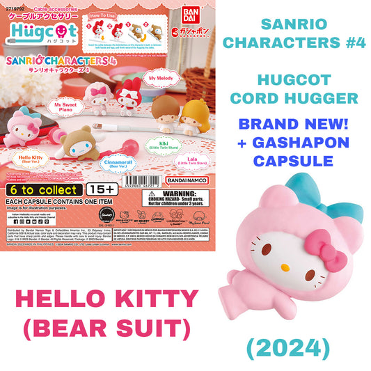 HELLO KITTY Bear Suit - HUGCOT Sanrio Characters 4 BanDai Gashapon Figure (NEW)