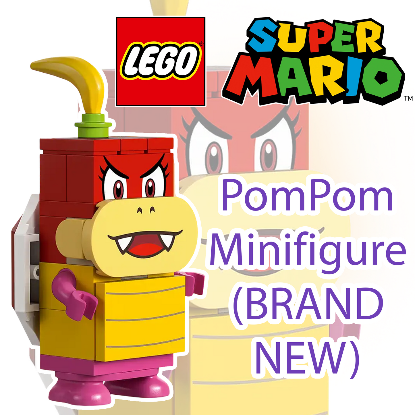 POM POM Minifigure (LEGO Super Mario) BRAND NEW Unsealed - RARE (From #71419)
